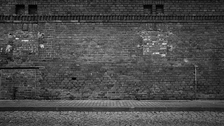 altmodische Backsteinwand